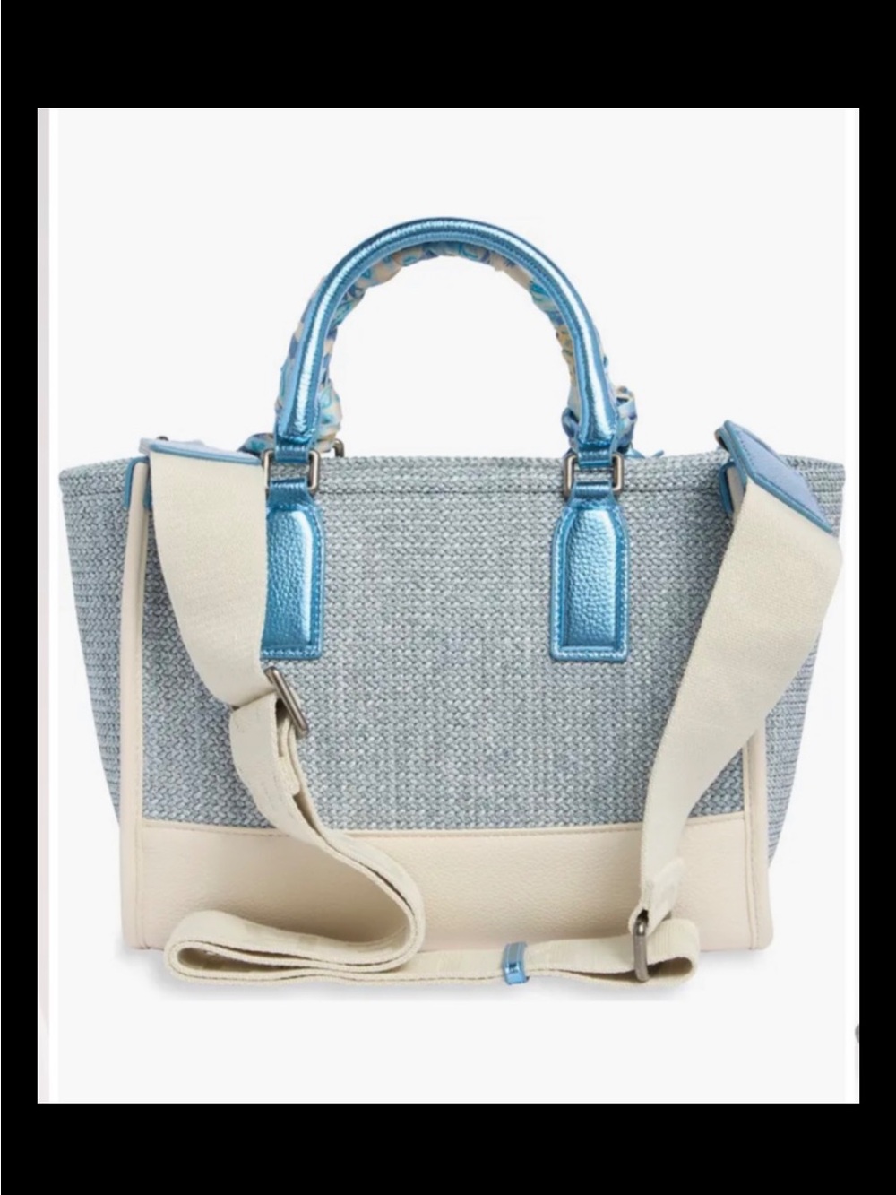 Kurt Geiger London Chiswick Small Shopper Tote Light/Pastel Blue NWOT - Picture 3 of 7